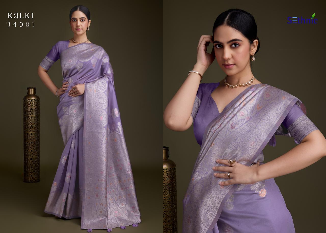 Sethnic Kalki Soft Silk Fancy Saree Collection