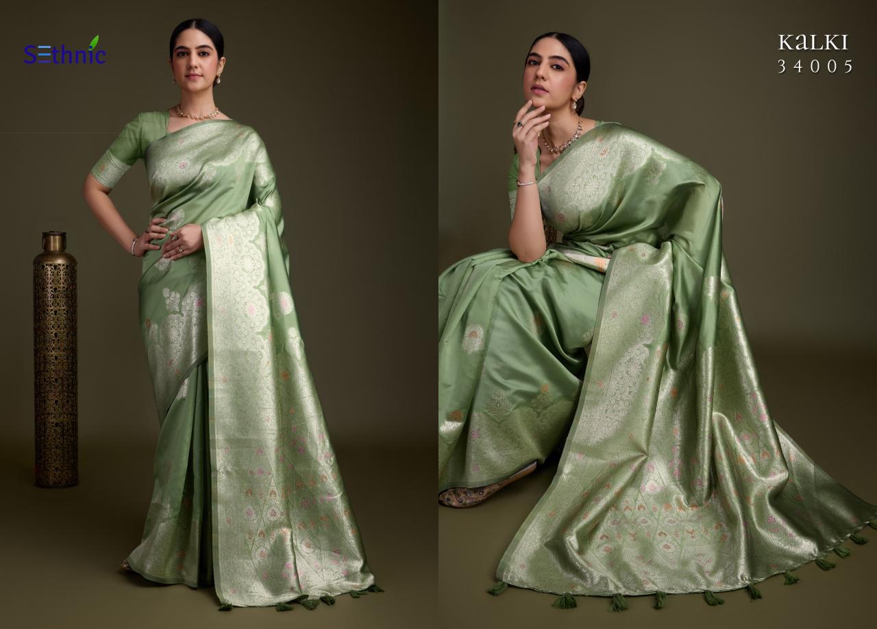 Sethnic Kalki Soft Silk Fancy Saree Collection