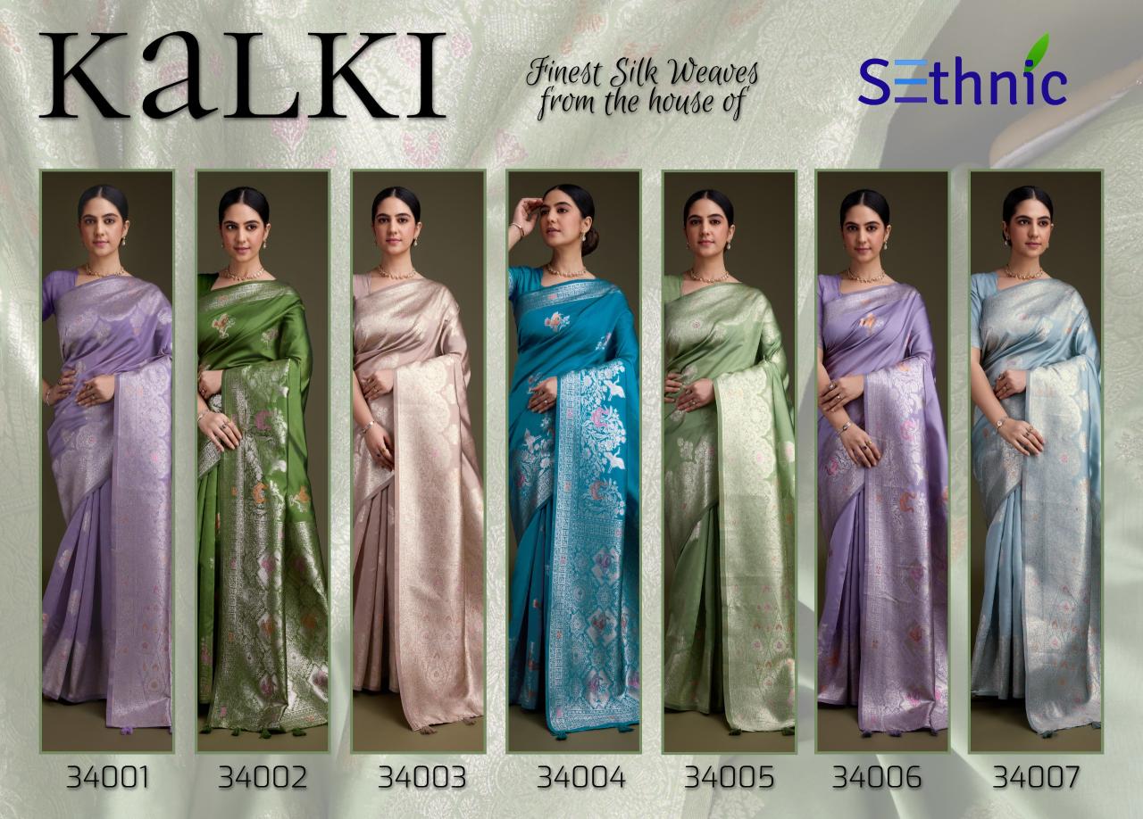 Sethnic Kalki Soft Silk Fancy Saree Collection