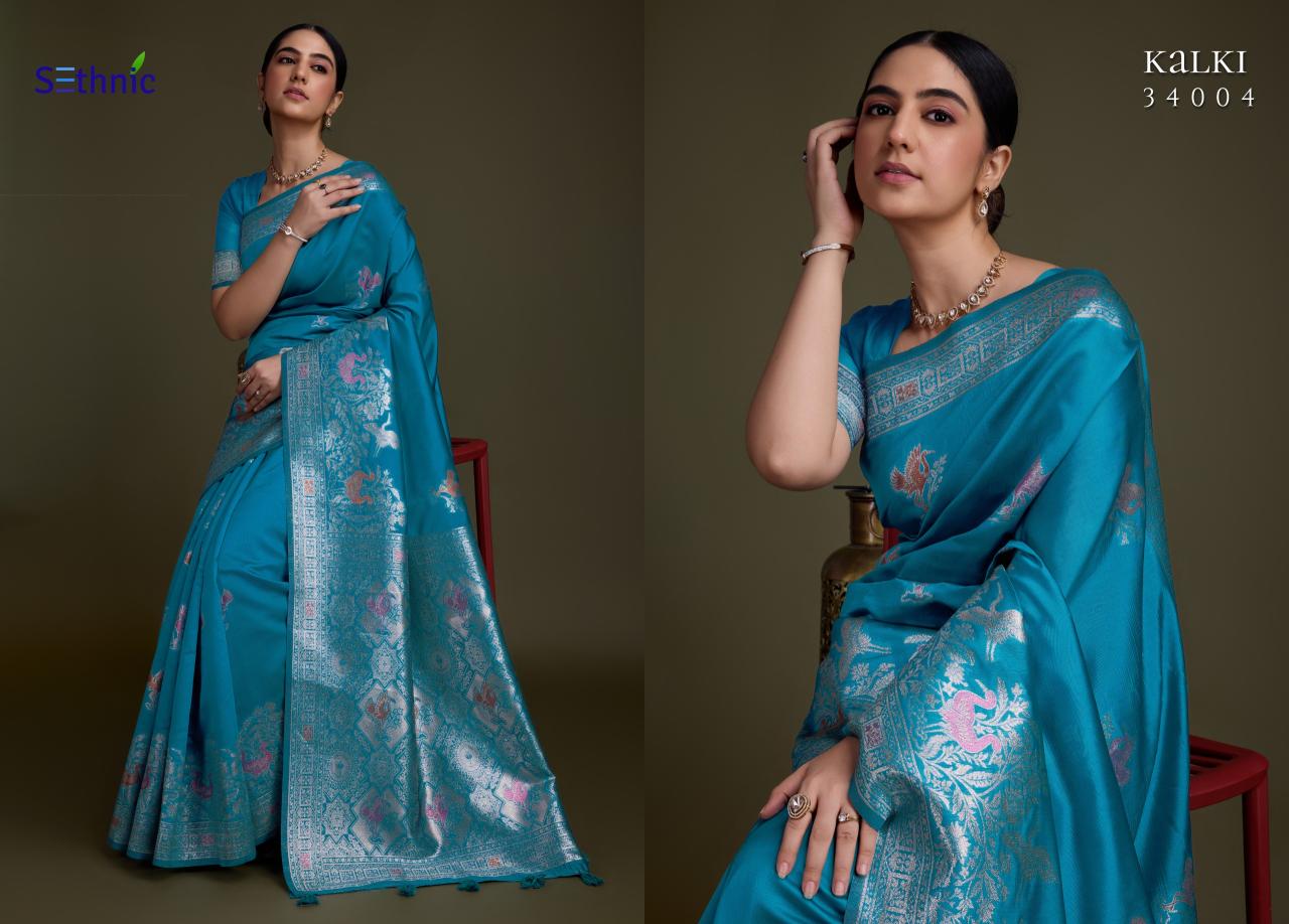 Sethnic Kalki Soft Silk Fancy Saree Collection