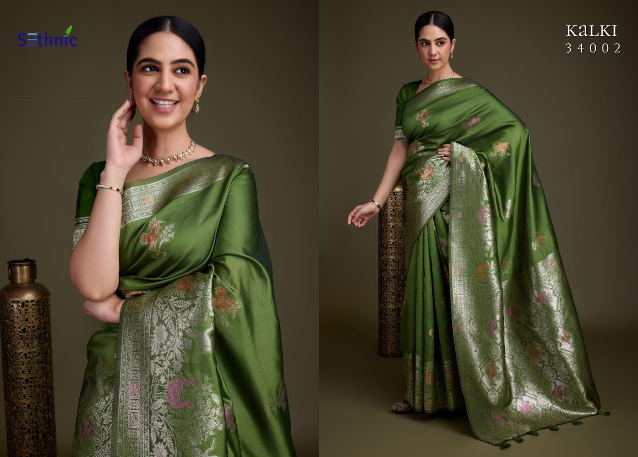 Sethnic Kalki Soft Silk Fancy Saree Collection