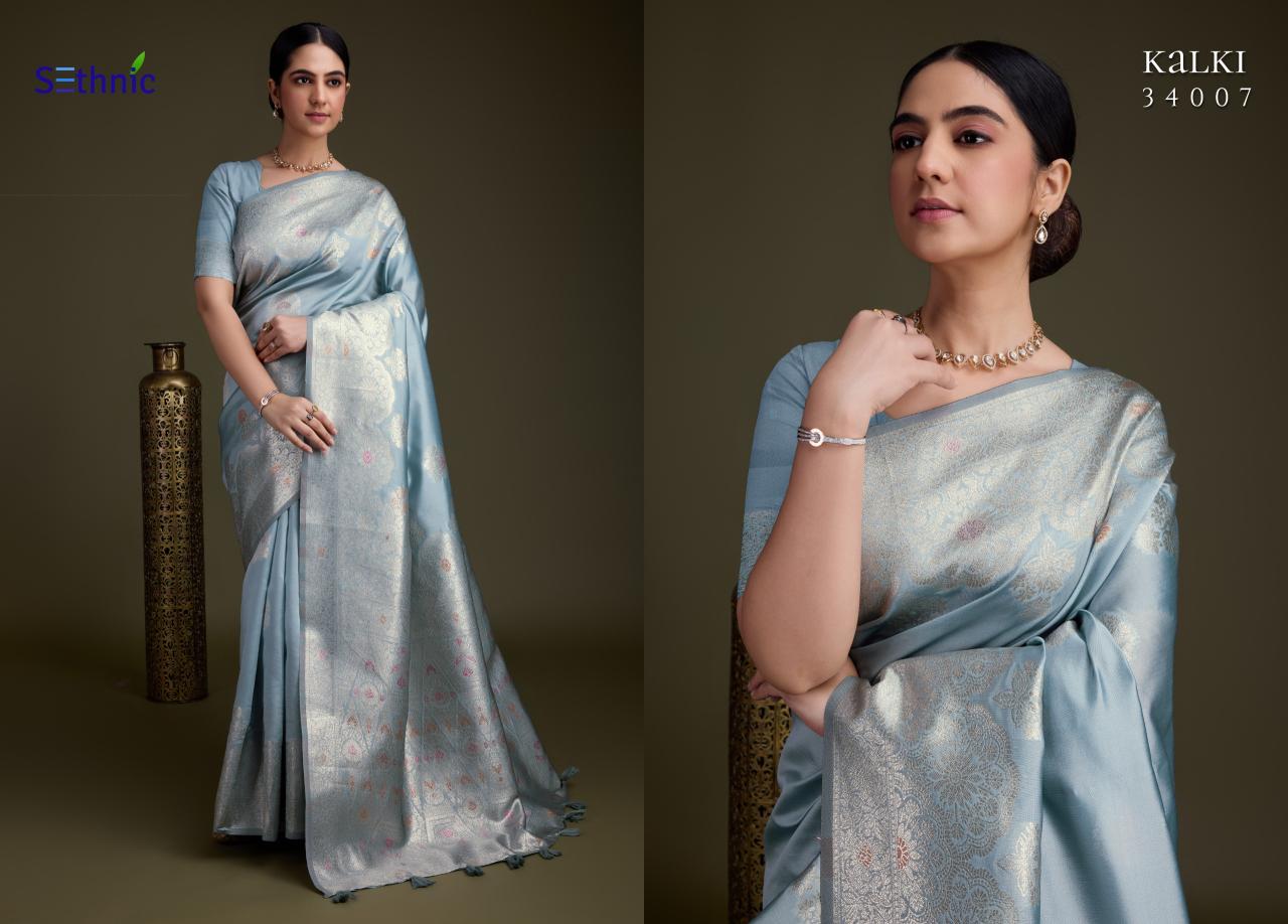 Sethnic Kalki Soft Silk Fancy Saree Collection