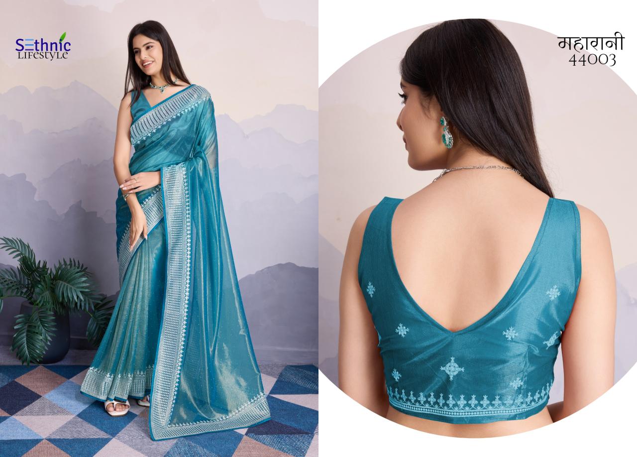 Sethnic Maharani Twill Net Fancy Saree Collection