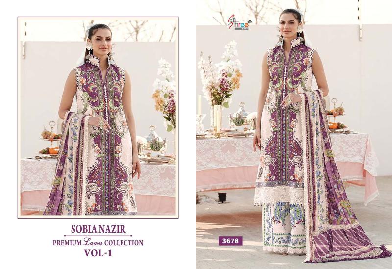 Shree Sobia Nazir Premium Lawn Collection Vol 1 Cotton Dupatta Suit