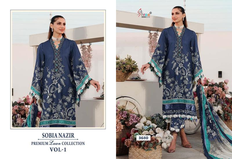 Shree Sobia Nazir Premium Lawn Collection Vol 1 Cotton Dupatta Suit