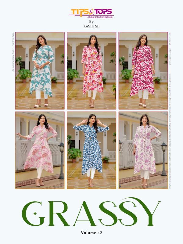 Tips And Tops Grassy Vol 2 Rayon Printed Kurti Collection