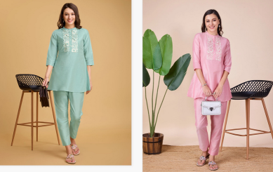 Va0316 And Va0377 Rayon Kurti With Bottom Collection