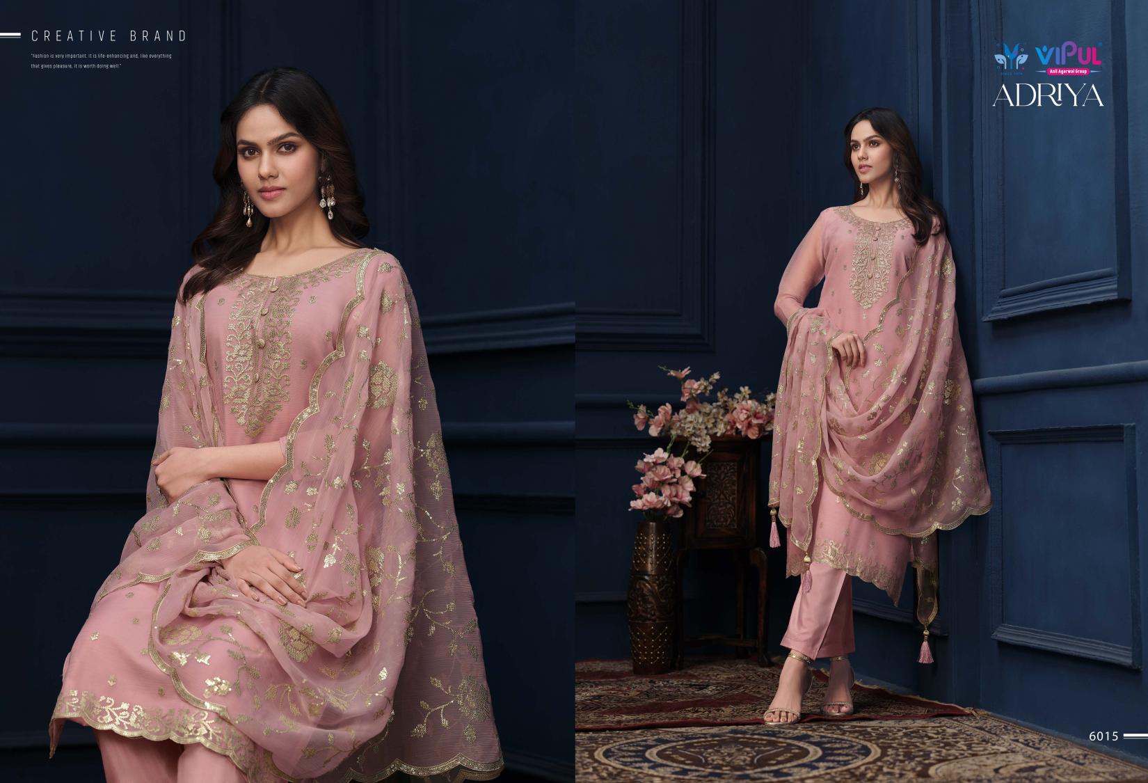 Vipul Adriya Organza Designer Salwar Suits Collection