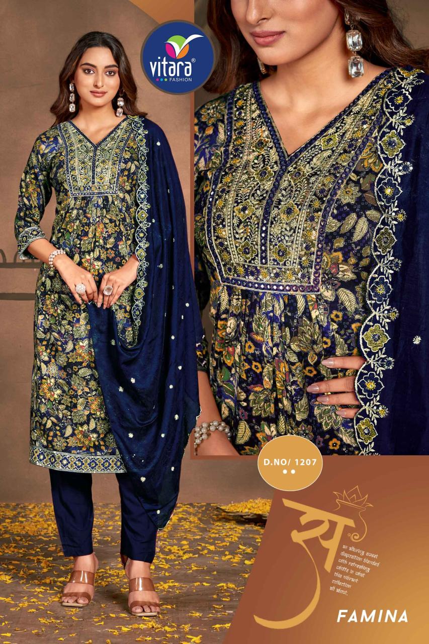 Vitara Famina Kurti Bottom With Dupatta Collection