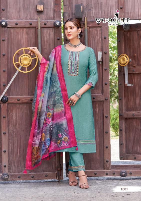 Wooglee Kritika Viscose Weaving Kurti Bottom With Dupatta