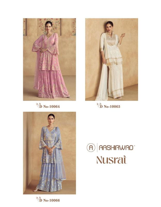 Aashirwad Nusrat 10064 Designer Salwar Kameez Collection