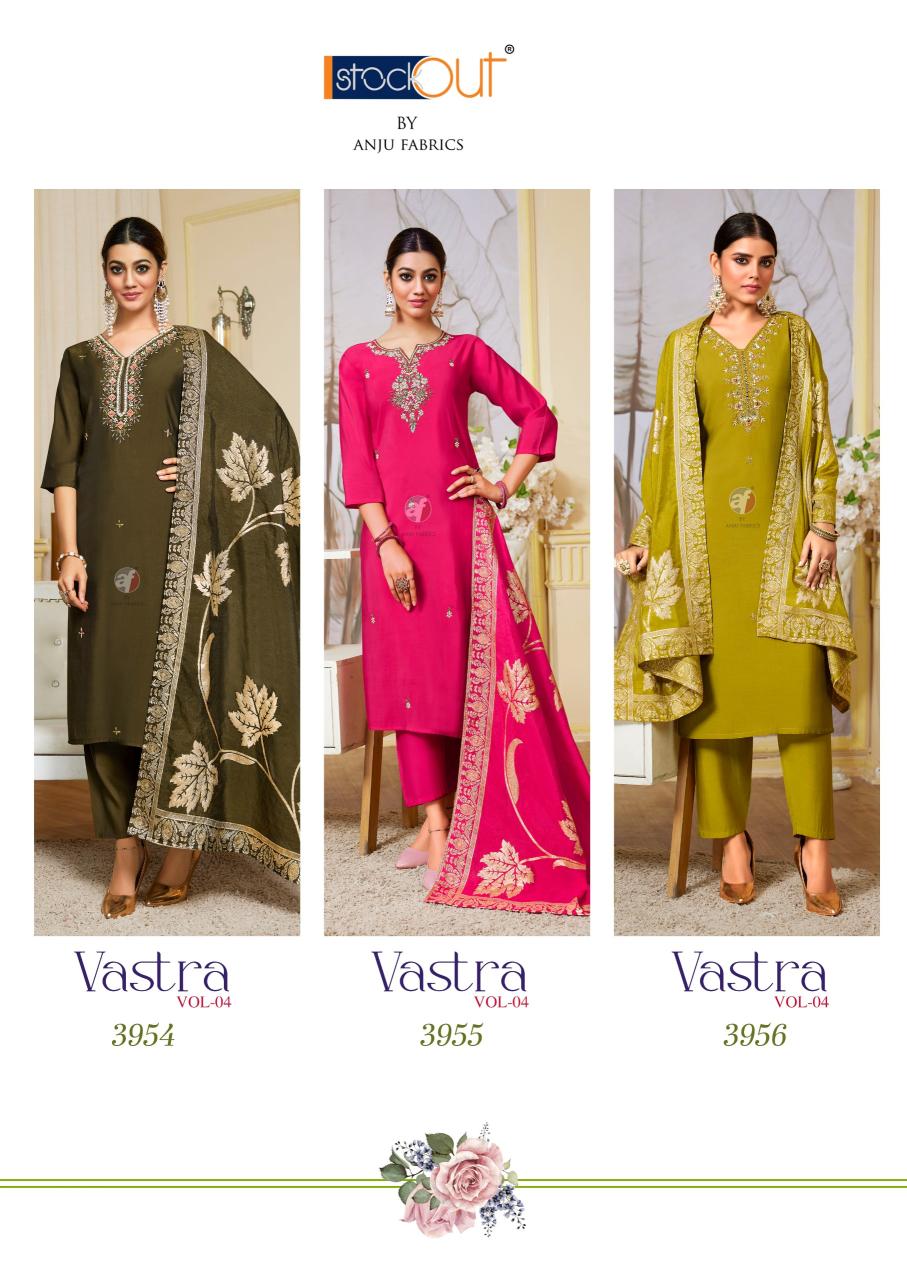 Af Vastra Vol 4 Roman Silk Kurti Bottom With Dupatta Collection