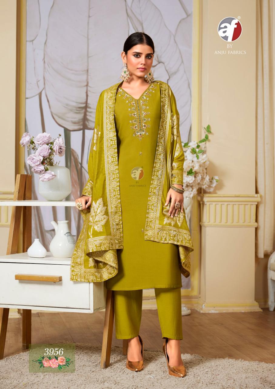 Af Vastra Vol 4 Roman Silk Kurti Bottom With Dupatta Collection