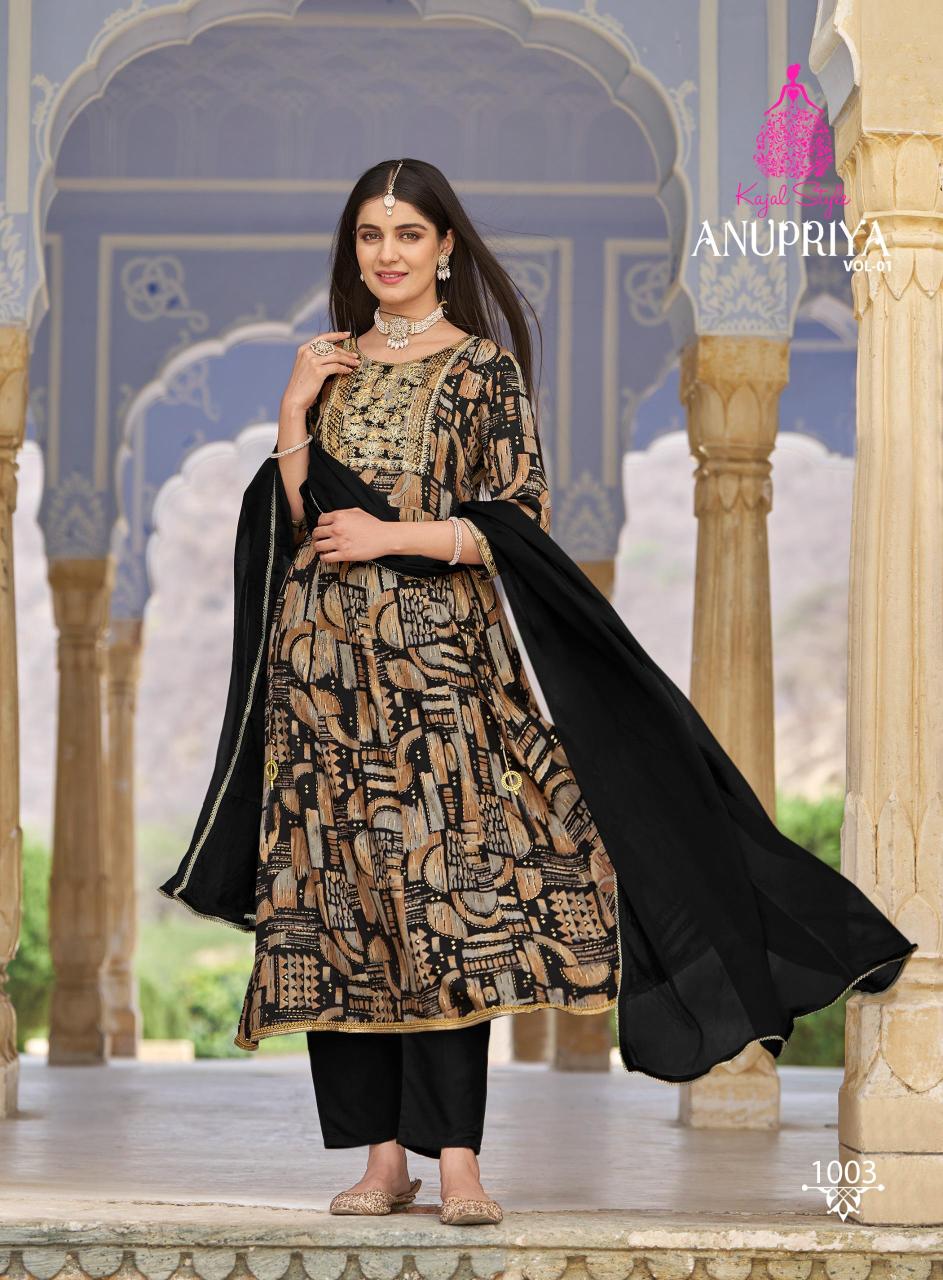 Anupriya Vol 1 By Kajal Style Fancy Kurti Pant With Dupatta