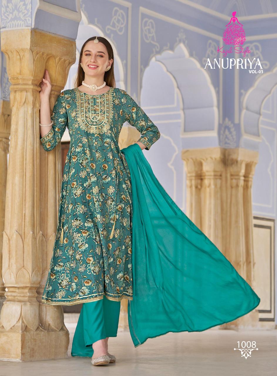 Anupriya Vol 1 By Kajal Style Fancy Kurti Pant With Dupatta