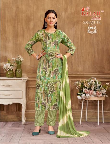 Balaji Samantha Vol 5 Rayon Printed Kurti Bottom With Dupatta