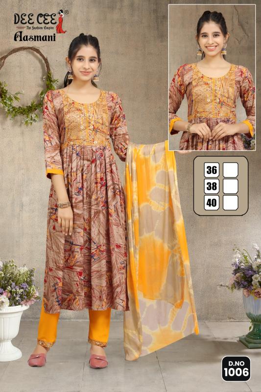 Deecee Aasmani Rayon Designer Kurti Bottom With Dupatta