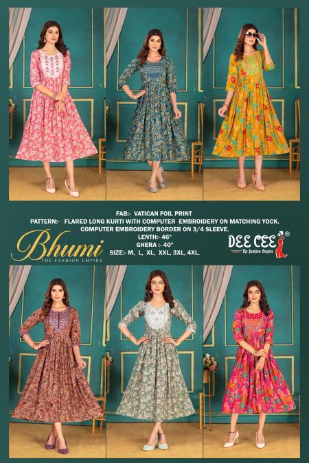 Deecee Bhumi Designer Long Kurti Collection