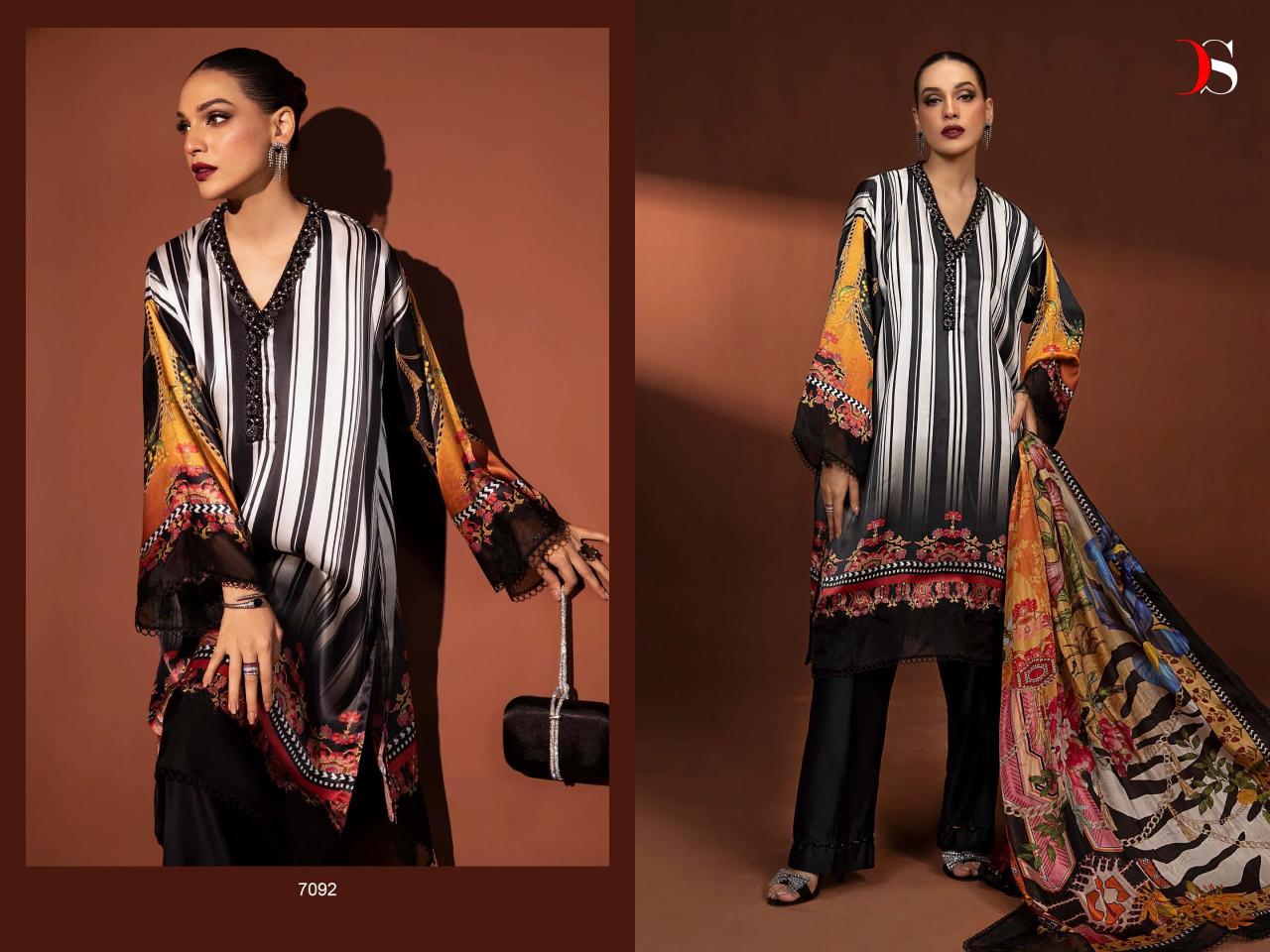 Deepsy Mariab Silk Embroidered Pakistani Salwar Suit Collection