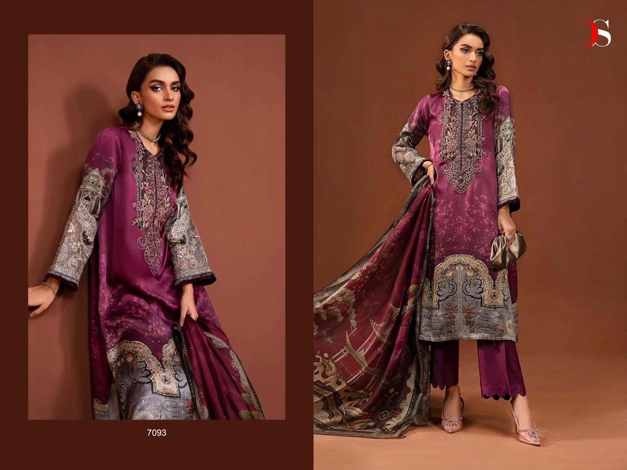 Deepsy Mariab Silk Embroidered Pakistani Salwar Suit Collection