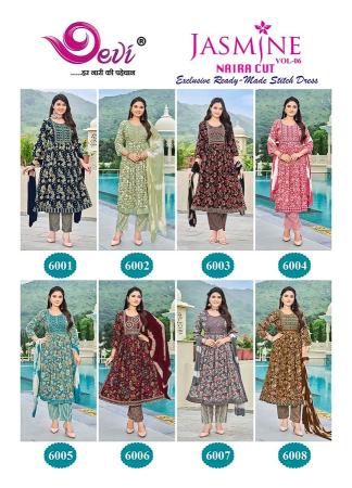 Devi Jasmine Vol 6 Rayon Capsule Printed Kurti Bottom With Dupatta