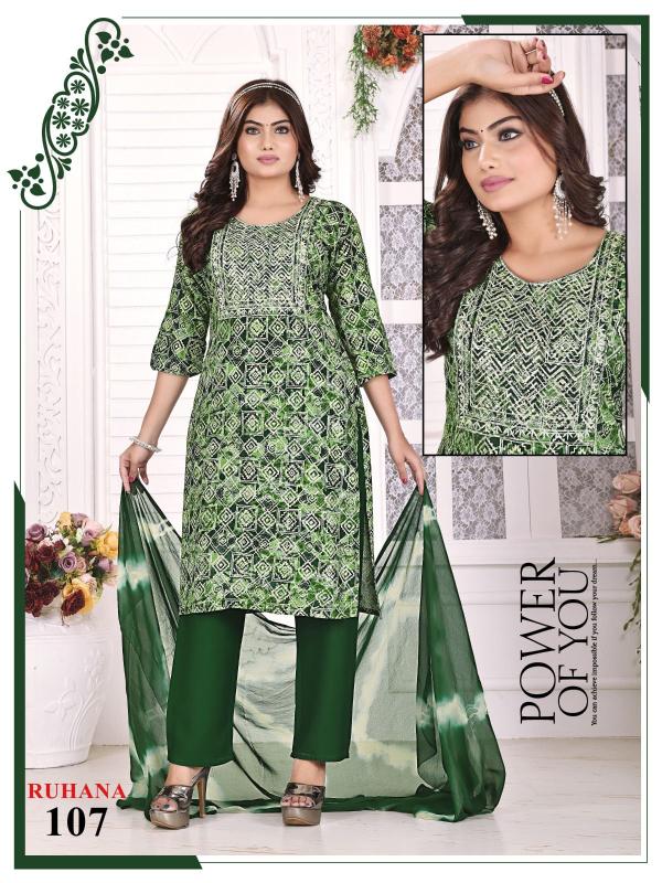 Fashion Talk Ruhana Vol 2 Kurti Bottom With Dupatta