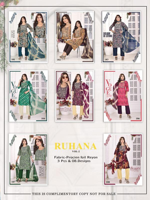 Fashion Talk Ruhana Vol 2 Kurti Bottom With Dupatta