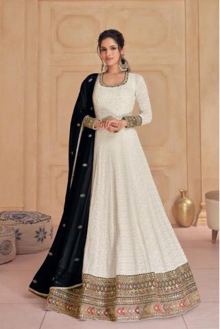 Hit Designer 5523 Georgette Designer Gown With Dupatta Collection