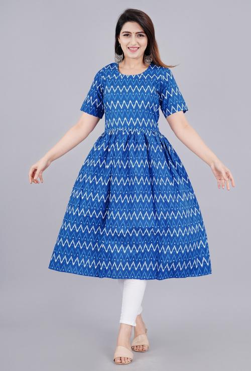 Indigo 01 Designer Flared Fancy Kurti Collection