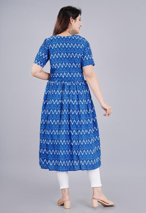 Indigo 01 Designer Flared Fancy Kurti Collection