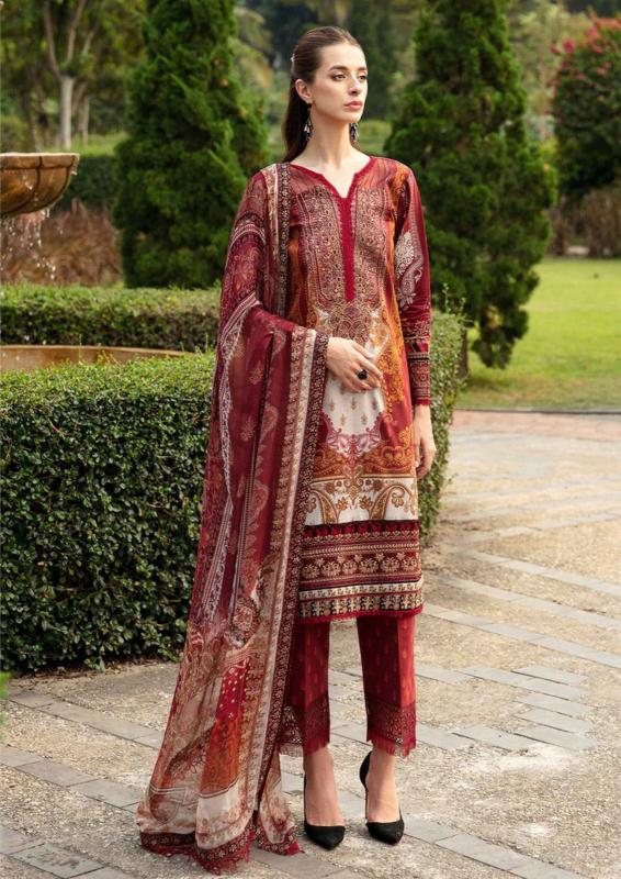 Jade Crimson Vol 10 Exclusive Heavy Lawn Dress Material Collection