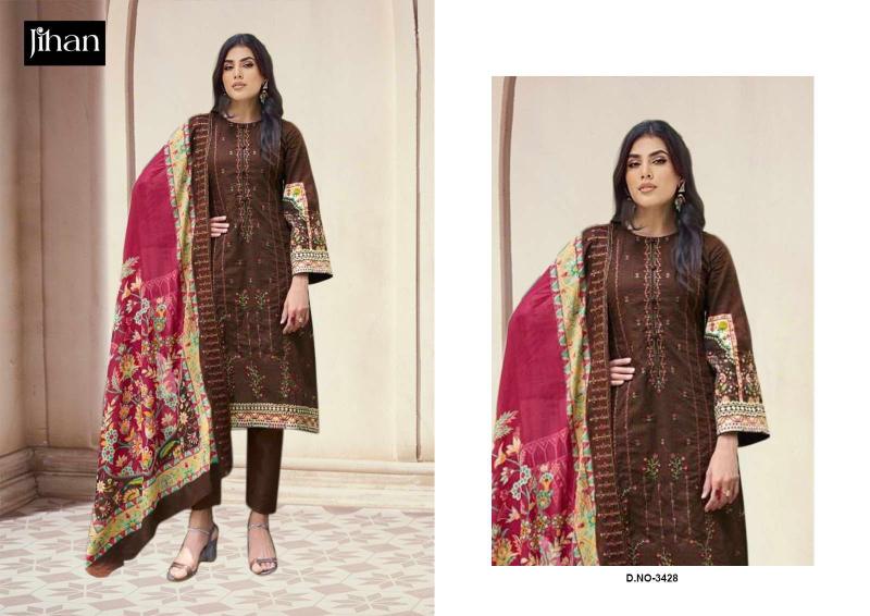 Jihan 3428 Cotton Dupatta Pakistani Salwar Suit