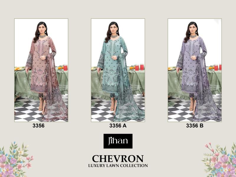 Jihan Chevron 3356 Chiffon Dupatta Pakistani Salwar Kameez