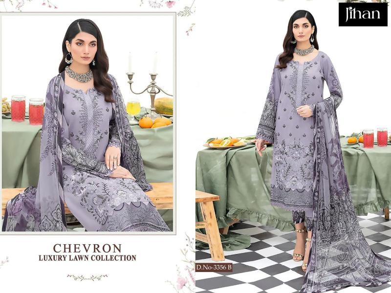 Jihan Chevron 3356 Chiffon Dupatta Pakistani Salwar Kameez