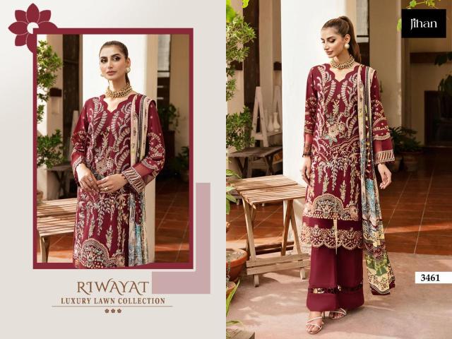 Jihan Riwayat Luxury 3461 Cotton Dupatta Pakistani Salwar Kameez