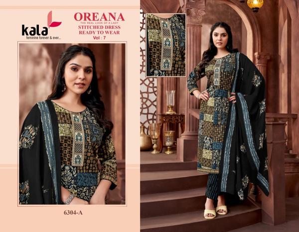 Kala Oreana Vol 7 Ready Made Cotton Printed Dress