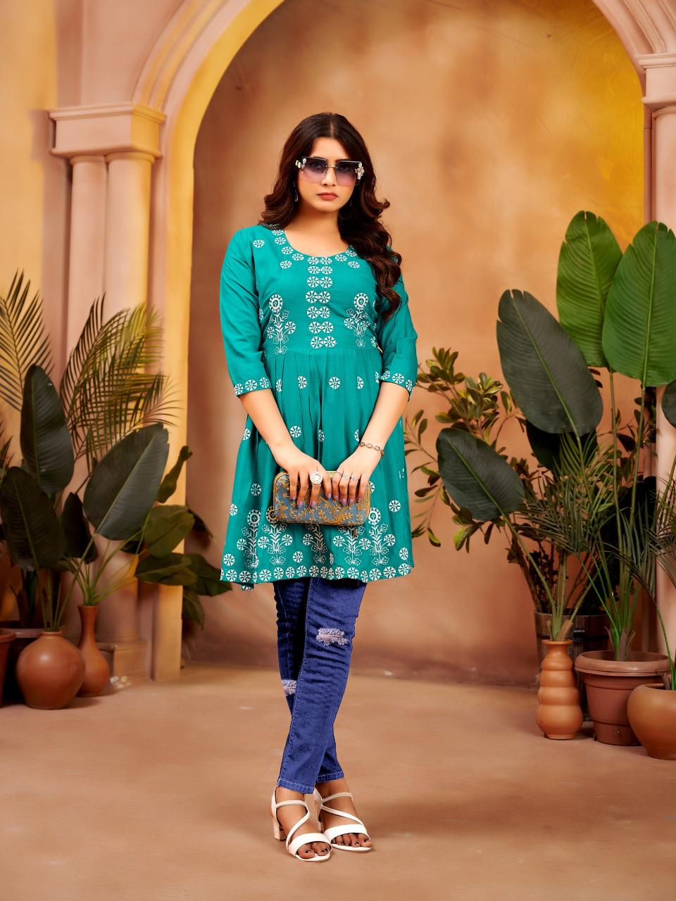 Krishna Nazakat Vol 1 Rayon Slub Top Collection