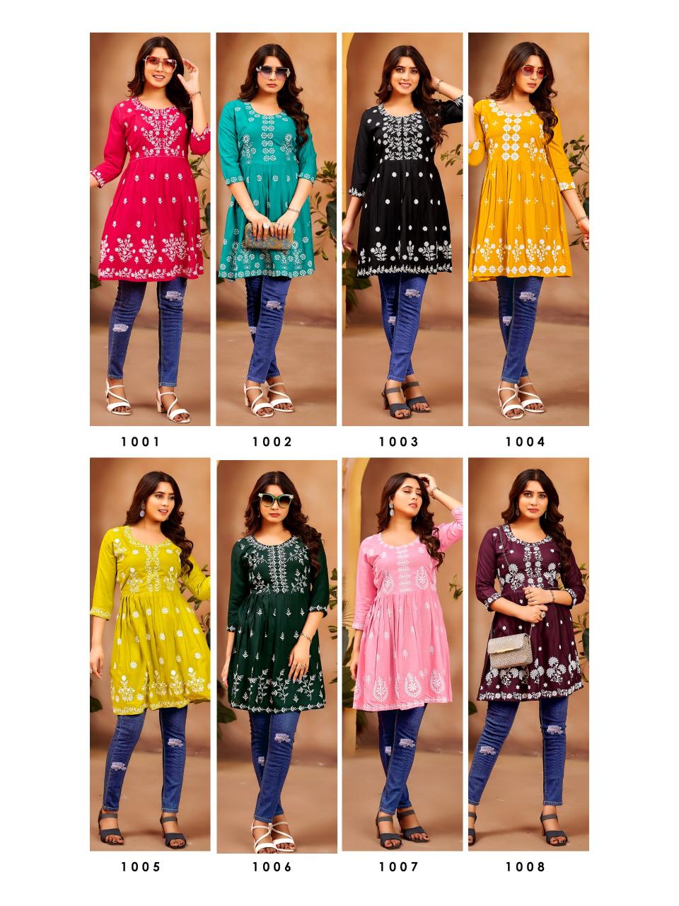 Krishna Nazakat Vol 1 Rayon Slub Top Collection