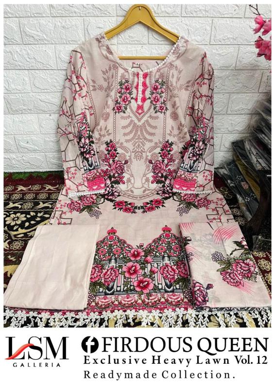 Lsm Firdous Queen Vol 12 Ready Made Cotton Printed Collection