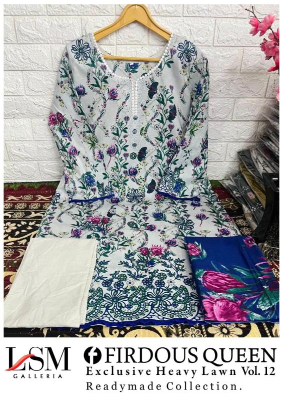 Lsm Firdous Queen Vol 12 Ready Made Cotton Printed Collection