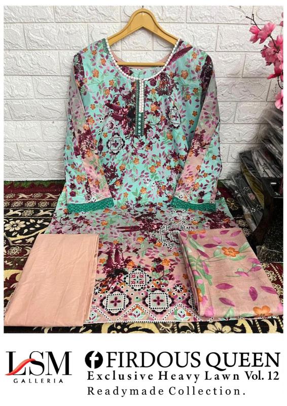 Lsm Firdous Queen Vol 12 Ready Made Cotton Printed Collection