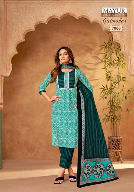 Mayur Gulmohar Vol 7 Designer Cotton Kurti Bottom With Dupatta