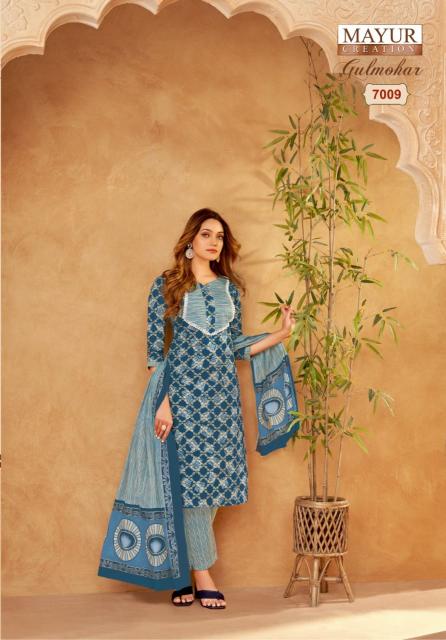 Mayur Gulmohar Vol 7 Designer Cotton Kurti Bottom With Dupatta