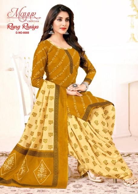 Mayur Rang Rasiya Vol 8 Cotton Printed Dress Material