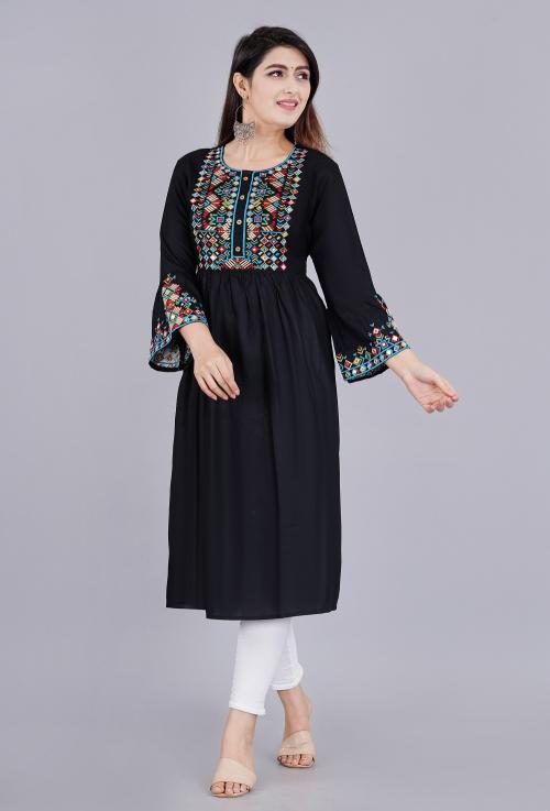 Naira Cut 02 Rayon Fancy Kurti Collection