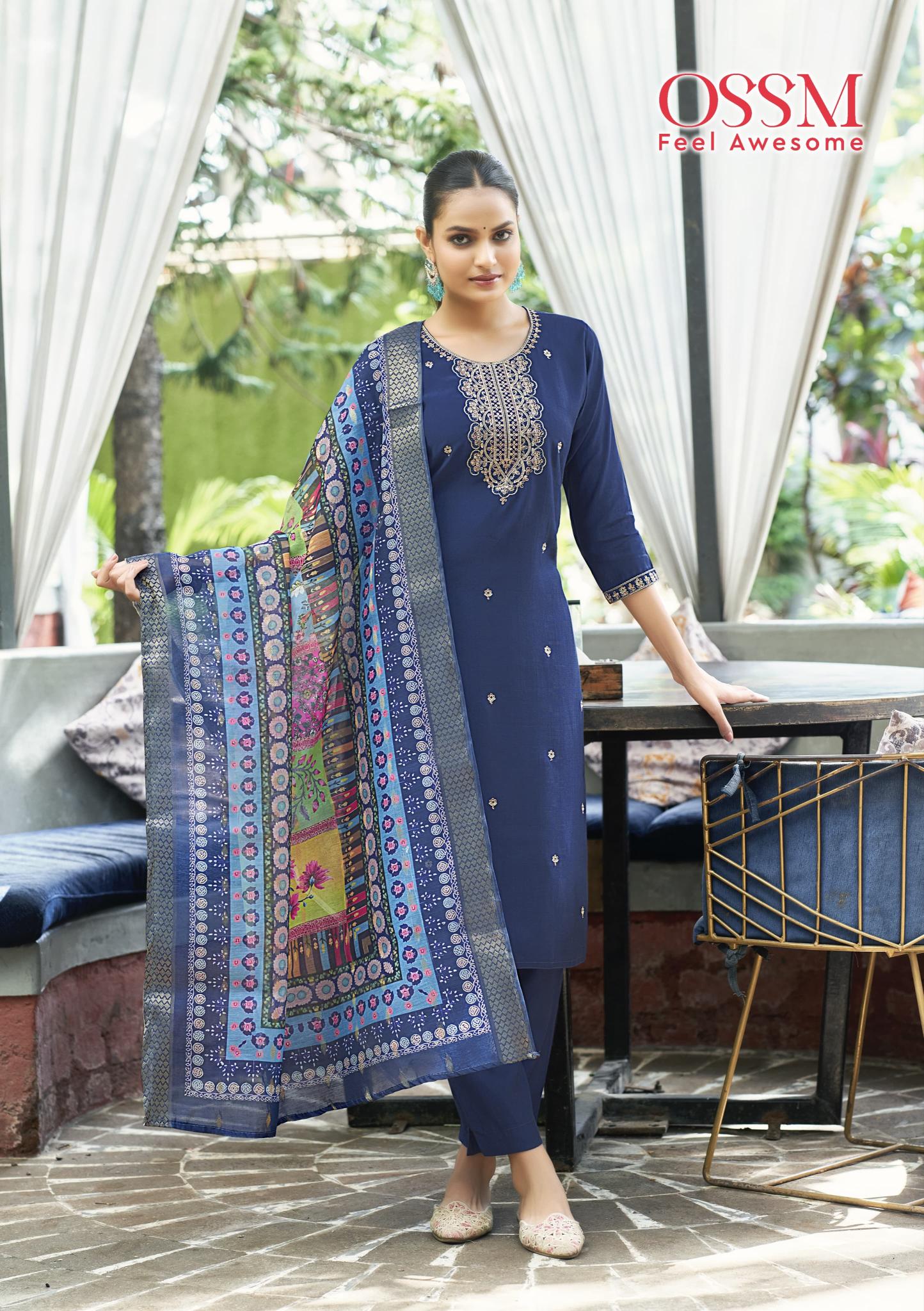 Ossm Meera Kurti Pant With Dupatta Collection