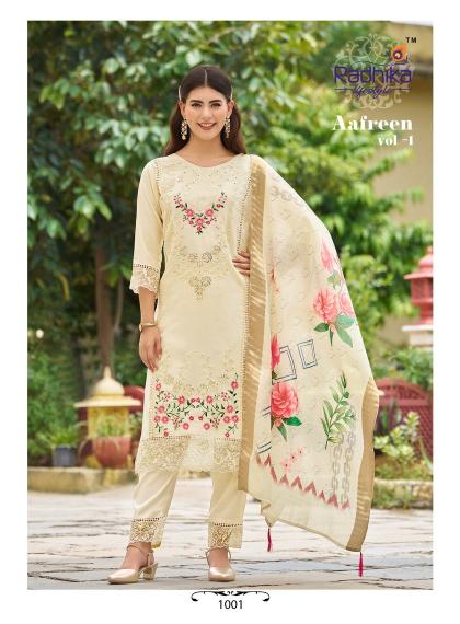 Radhika Aafreen Vol 1 Kurti Pant With Dupatta Collection