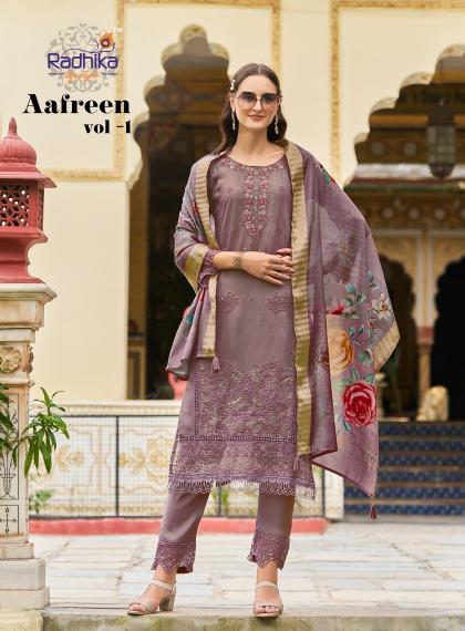 Radhika Aafreen Vol 1 Kurti Pant With Dupatta Collection