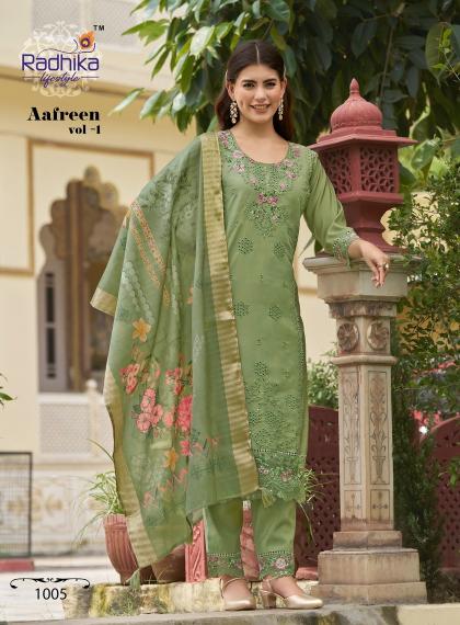 Radhika Aafreen Vol 1 Kurti Pant With Dupatta Collection