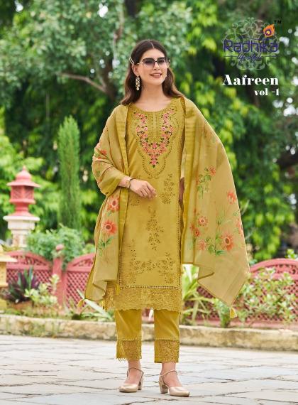 Radhika Aafreen Vol 1 Kurti Pant With Dupatta Collection